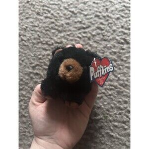 VINTAGE Swibco 1997 Puffkins Benny the Bear Plush Toy w/ TAG Stuffed Animal